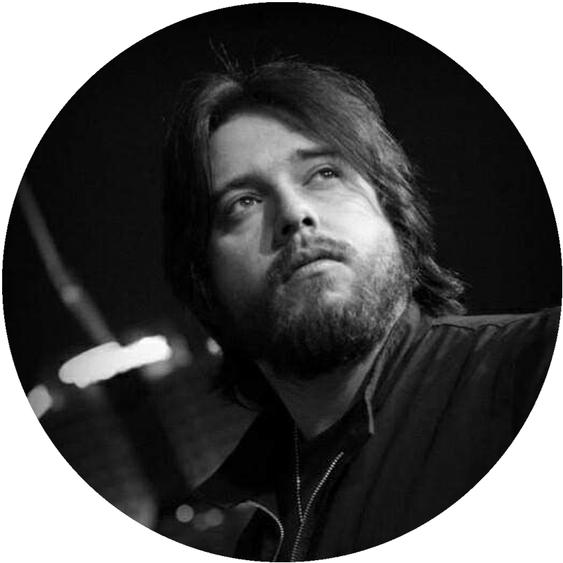 Black and white photo of Chris Shutters